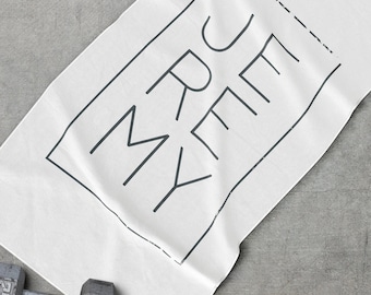 Black & White Gym Towel ~Minimalist Design Sport Towel ~Custom Gym Towel ~Workout Towel ~Sweat Towel ~Yoga~Personalised Towel ~Best Seller