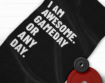 Motivations-Turntuch ~Erstelle dein eigenes motivierende Zitat auf Trainingstuch ~Personalisiertes Handtuch ~ Geschenk für Sportliebhaber ~Sportgeschenk ~Personalisierbar