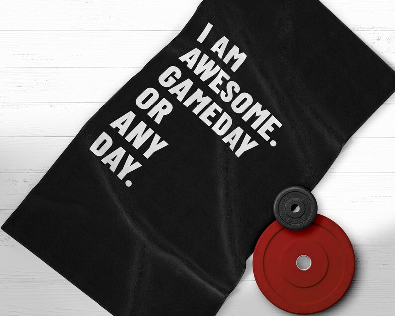 Grey Gym Towel Motivational Quote on Gym Towel Workout Towel | Etsy