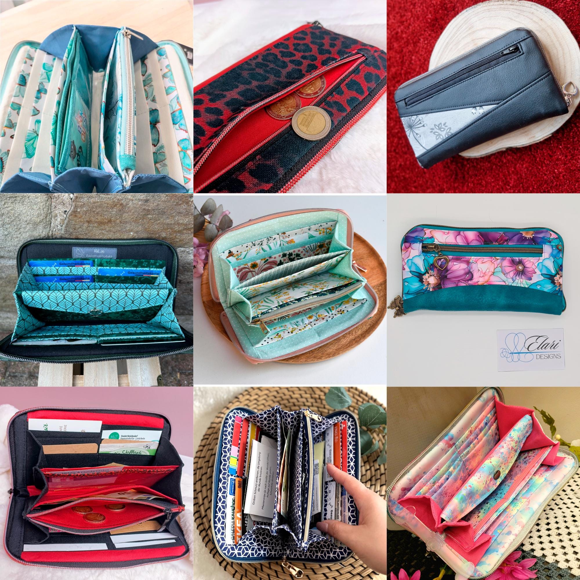 関税込☆JILLSTUART★ROSELLA AN INTAGLIO PATTERN CARD WALLET Wallet Pattern, Zip Around Wallet, Stella Big, ENGLISH