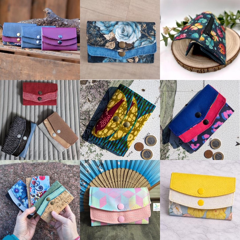 Naaipatroon voor een portemonnee, Amira mini portemonnee, ENGELS patroon afbeelding 6