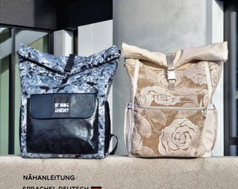 Naai-instructies voor een oprolbare rugzak, eBook-rugzak, Kira, Duits naaipatroon