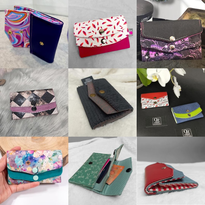 Naaipatroon voor een portemonnee, Amira mini portemonnee, ENGELS patroon afbeelding 7
