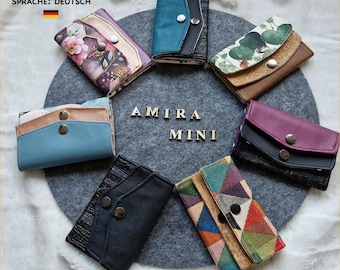 Nähanleitung Geldbeutel, EBook Geldbörse, Amira Mini, DEUTSCHES Schnittmuster