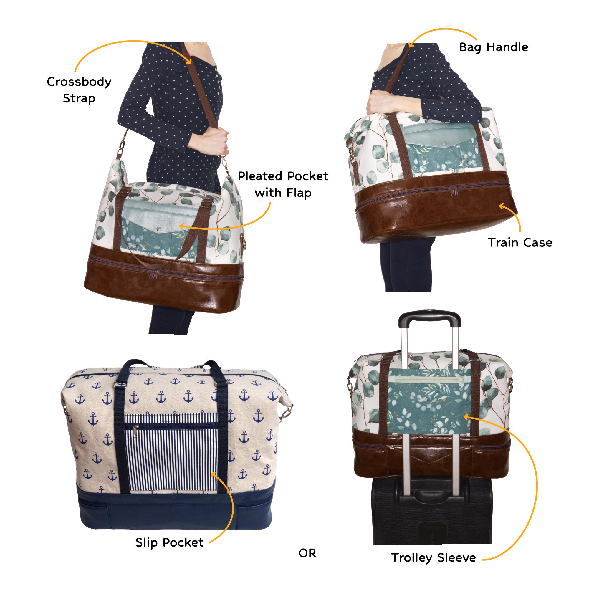 Luggage Pattern Travel Bag Sewing Pattern, Wanda Travel Bag, ENGLISH Pattern - Etsy