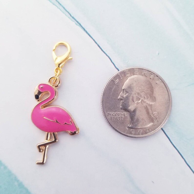 Flamingo Stitch Marker Set Pink Knitting Markers Crochet Markers