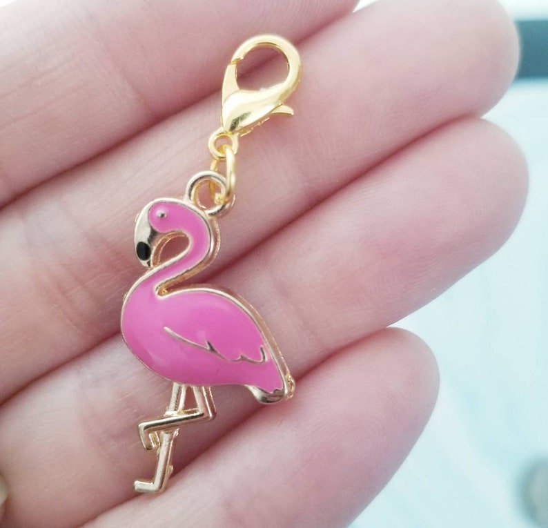 Flamingo Stitch Marker Set Pink Knitting Markers Crochet Markers