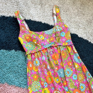 Sukienka Vintage 60s Day-Glo Flower Power