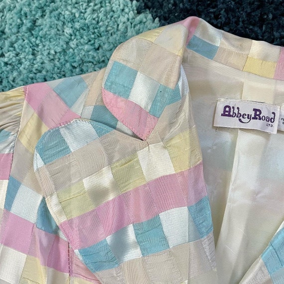 Vintage Abbey Road Pastel Gingham Blazer - image 4