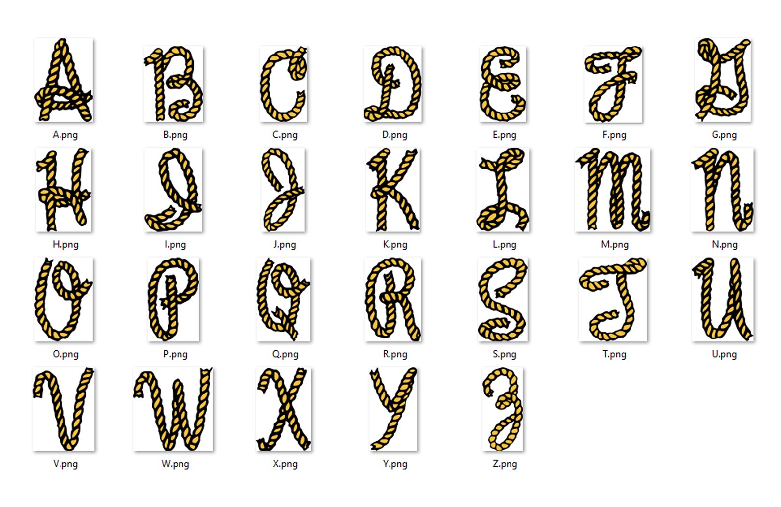 Toy Story Alphabet Toy Story Clipart Toy Story Rope Toy Etsy