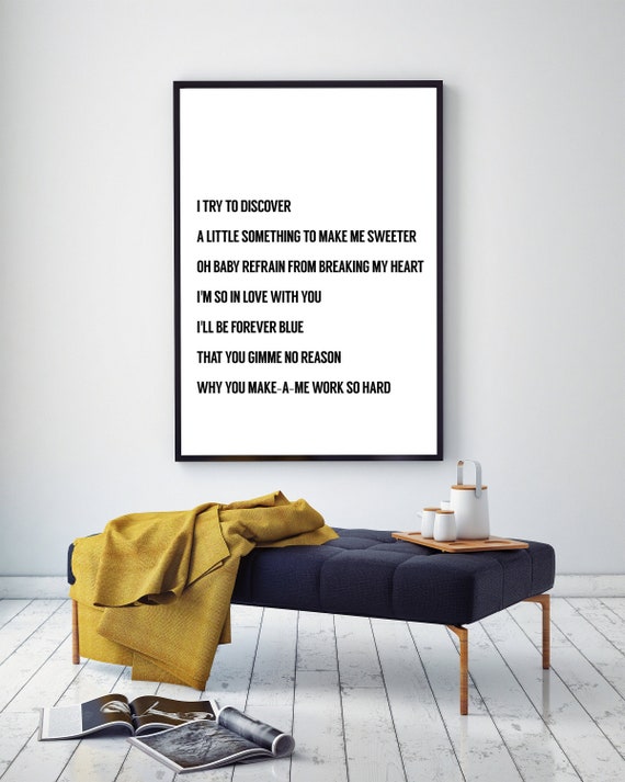Erasure A Little Respect Lyrics Print Wall Art Etsy