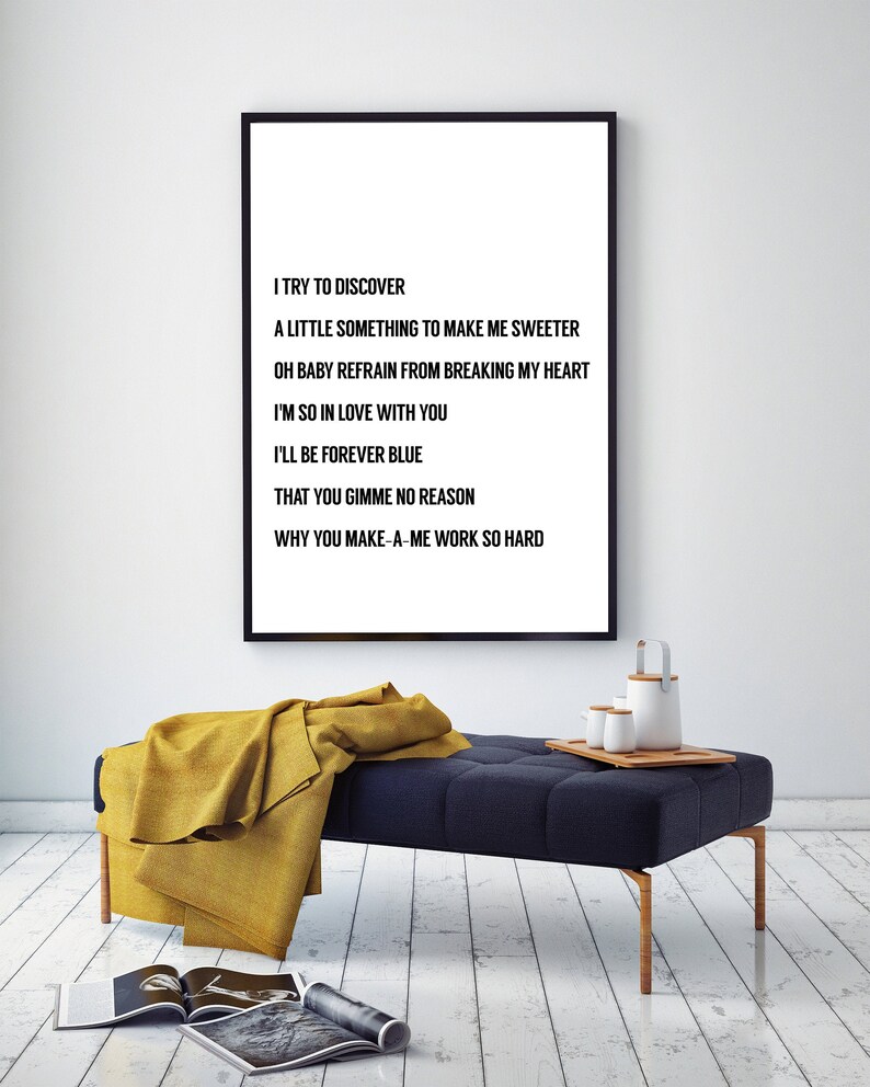 Erasure A Little Respect Lyrics Print Wall Art Etsy UK