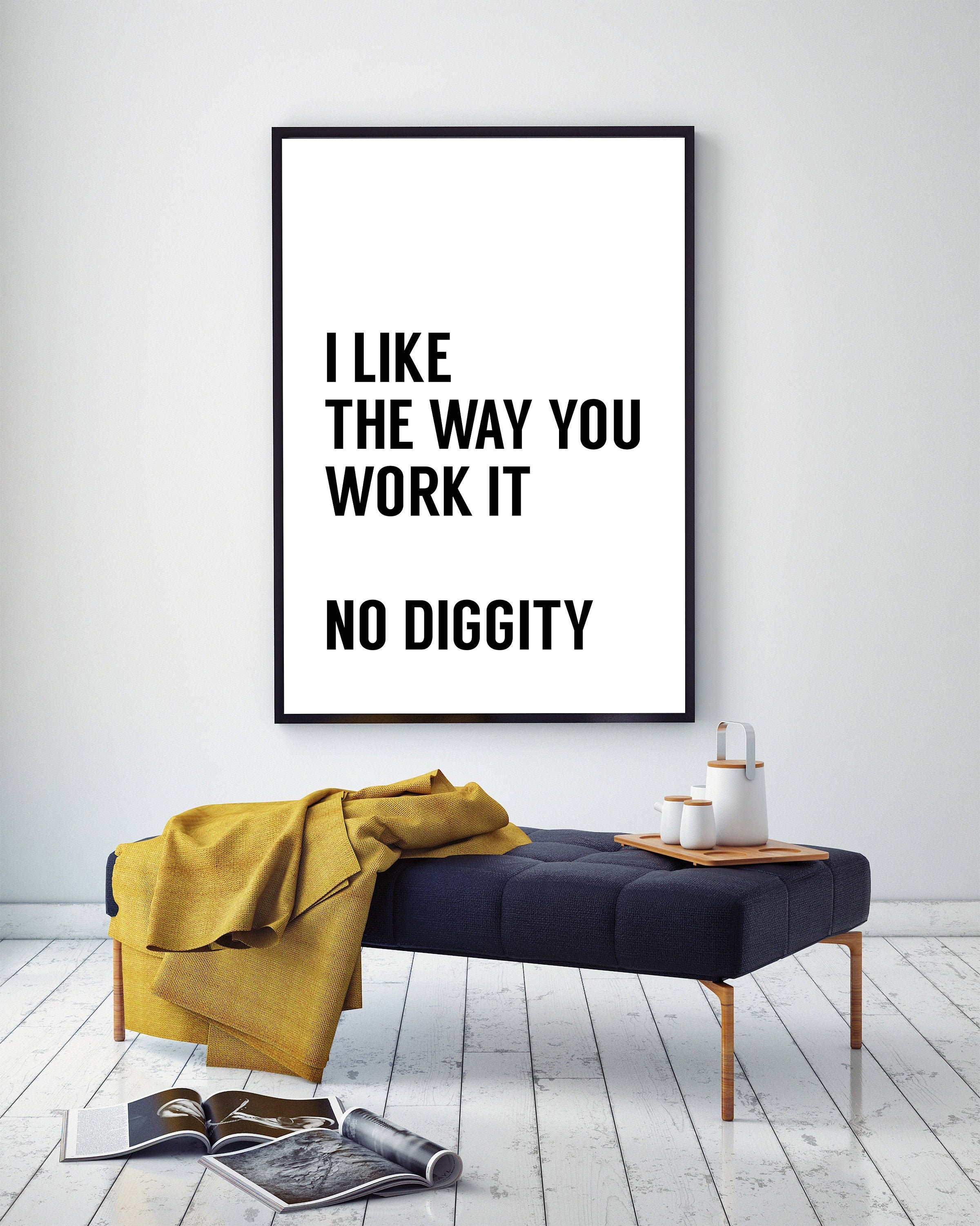 No Diggity Song Lyrics Portrait Poster Print (16 x 24) : : Home