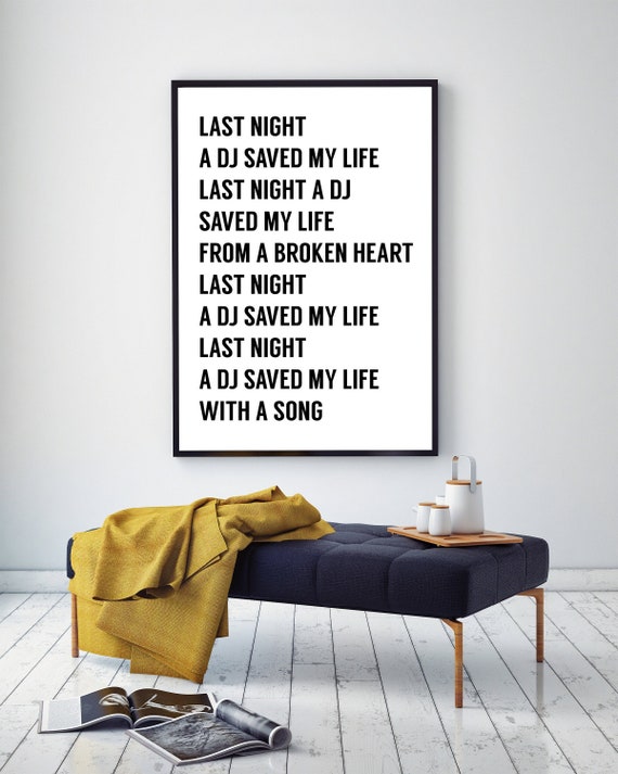 Tell Me Why Song Lyric Quote Print