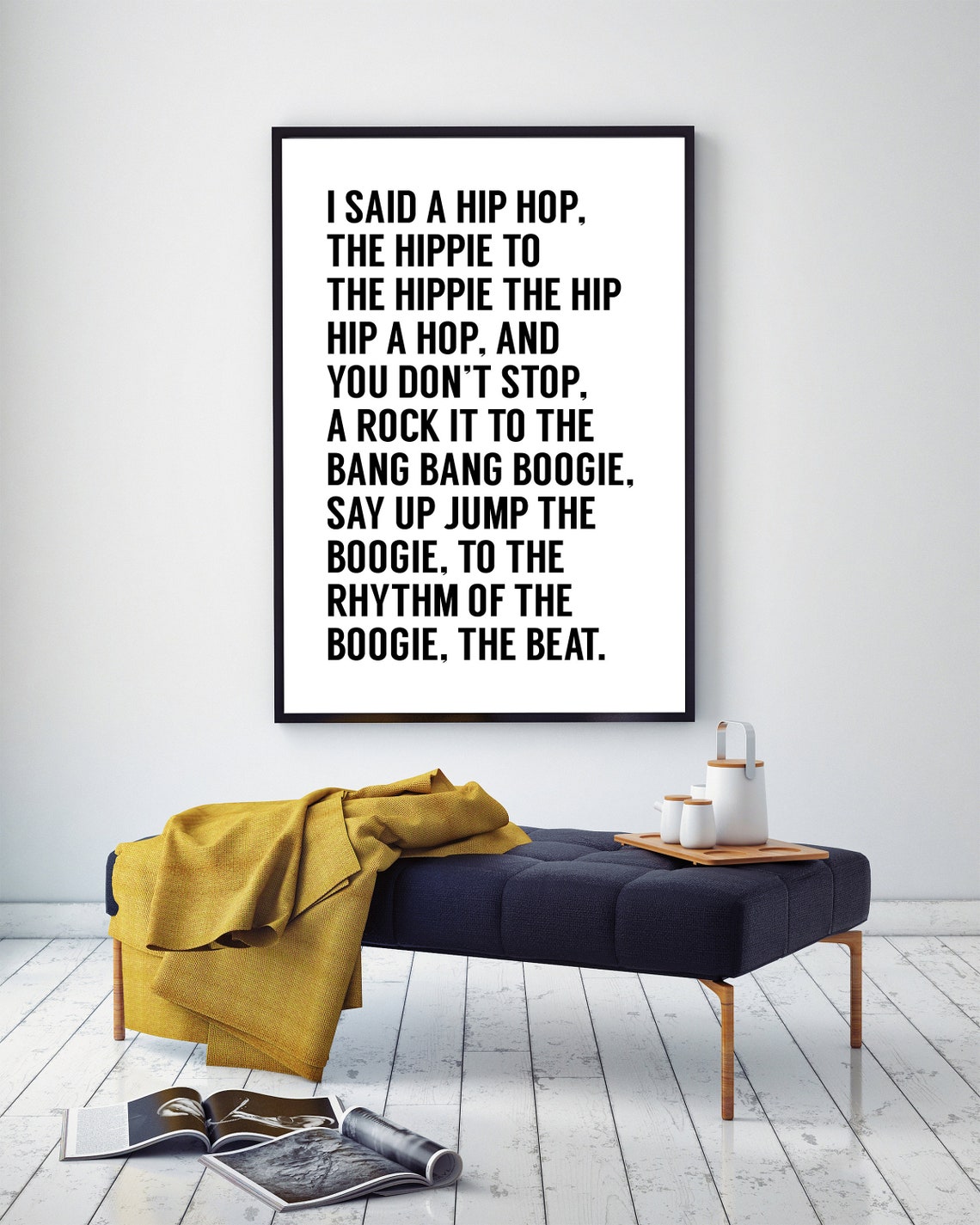 Rappers Delight Song Lyrics Quote Print Picture Wall Fine Art Etsy