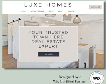 Wix Luxury Website Template - Real Estate Website Template - Wix Website - Website Template - Female Entrepreneur