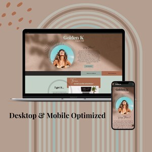 Wix Boho Natural Website Template - Coach Website Template - Wix Editor Website - Website Template - Female Entrepreneur image 3