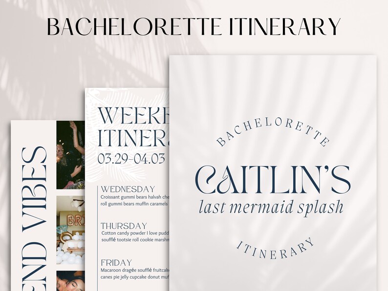 Bachelorette Party Itinerary Template Canva Bachelorette Party Template Bach Weekend Schedule