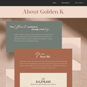 Wix Boho Natural Website Template - Coach Website Template - Wix Editor Website - Website Template - Female Entrepreneur image 5