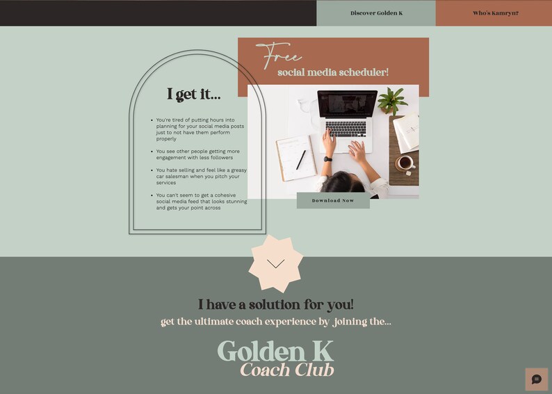 Wix Boho Natural Website Template - Coach Website Template - Wix Editor Website - Website Template - Female Entrepreneur image 2
