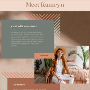 Wix Boho Natural Website Template - Coach Website Template - Wix Editor Website - Website Template - Female Entrepreneur image 4