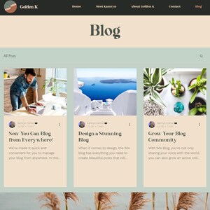 Wix Boho Natural Website Template - Coach Website Template - Wix Editor Website - Website Template - Female Entrepreneur image 8
