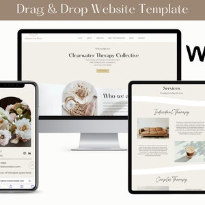 Wix Website Template -Therapist Website Template - Aesthetic Website Design - Website Template - Female Entrepreneur
