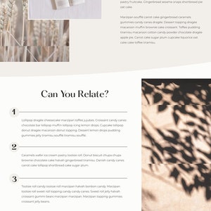 May include: A website landing page for Clearwater Therapy Collective, featuring a clean, minimalist design with soft, neutral tones. The page includes sections on services, team, and contact information, with a focus on mental wellness.