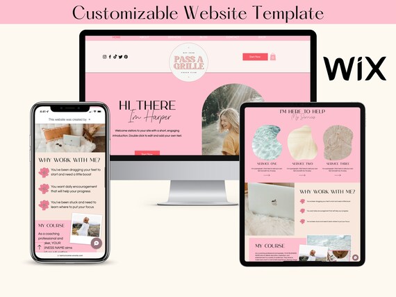 Website Template for Wix | Coach Website | Creative Wix Theme | Modern Website Template | Wix Editor
