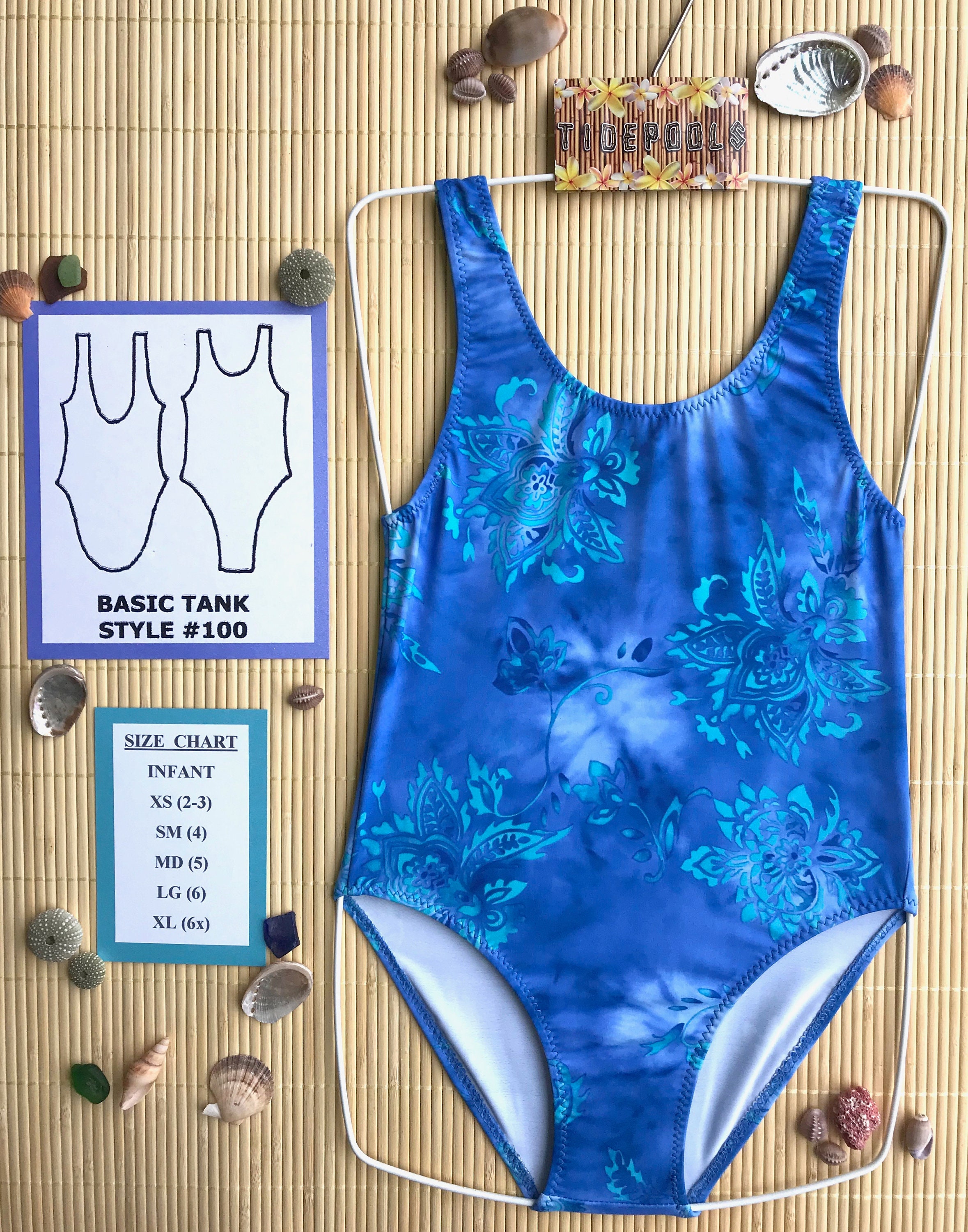 Little Girl Swimsuit One-Piece With Cover Up Beach Hawaii Swimwear For Kids Size 7 8t