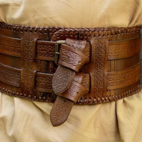 Wide Leather Belt Waist Leather Belt Viking Belt Leather - Etsy