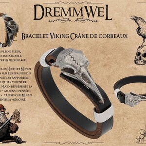 Viking Raven Skull Bracelet