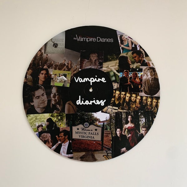 The Vampire Diaries Inspired 12" Collage Vinyl Record