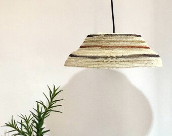 Woven Natural Lamp, Chambira Pendant Light, Handmade Lamp shade, Pendant Lamp, Boho Pendant Light, Home Decor Lamp Shade, Free Shipping