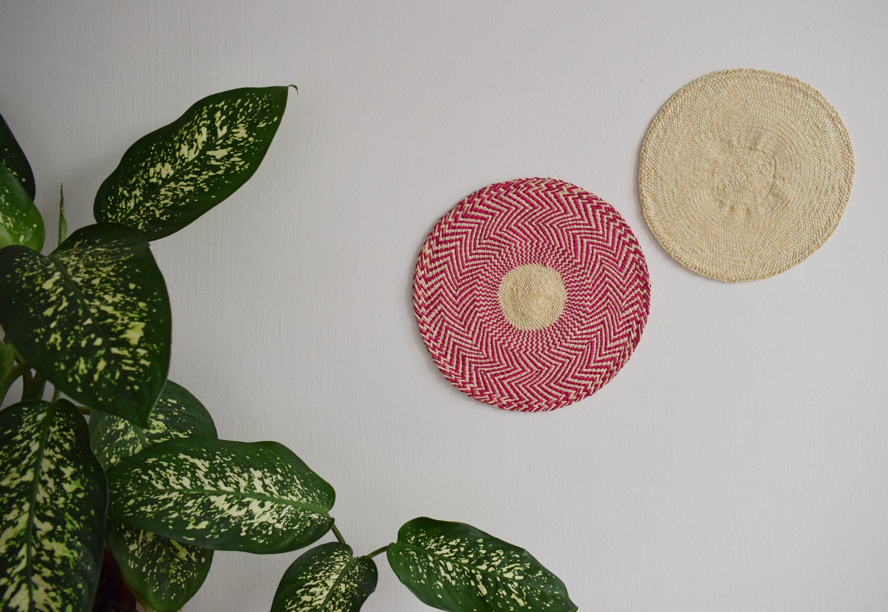 Straw Wall Hanging Decorative Wall Handwoven Wall Art Boho Etsy UK