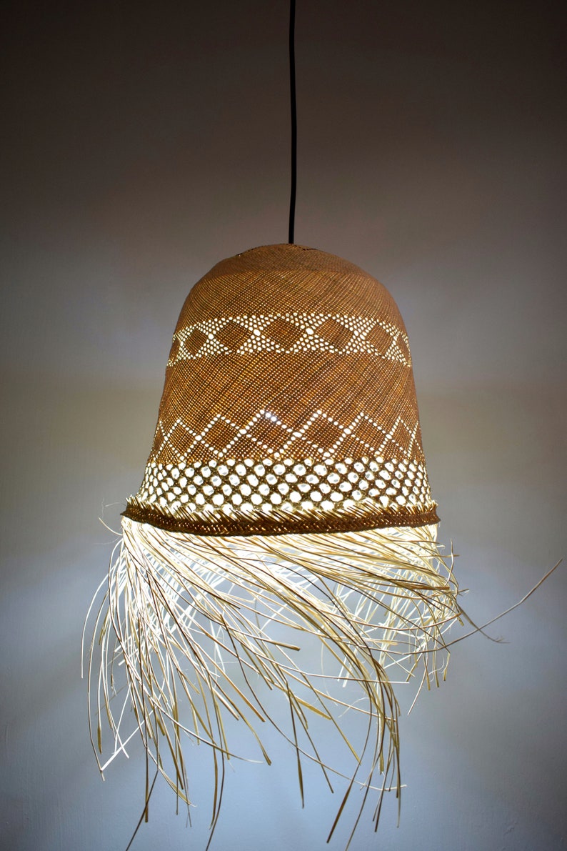 Handmade lamp Natural hanging chandelier boho lamp Lamp Etsy