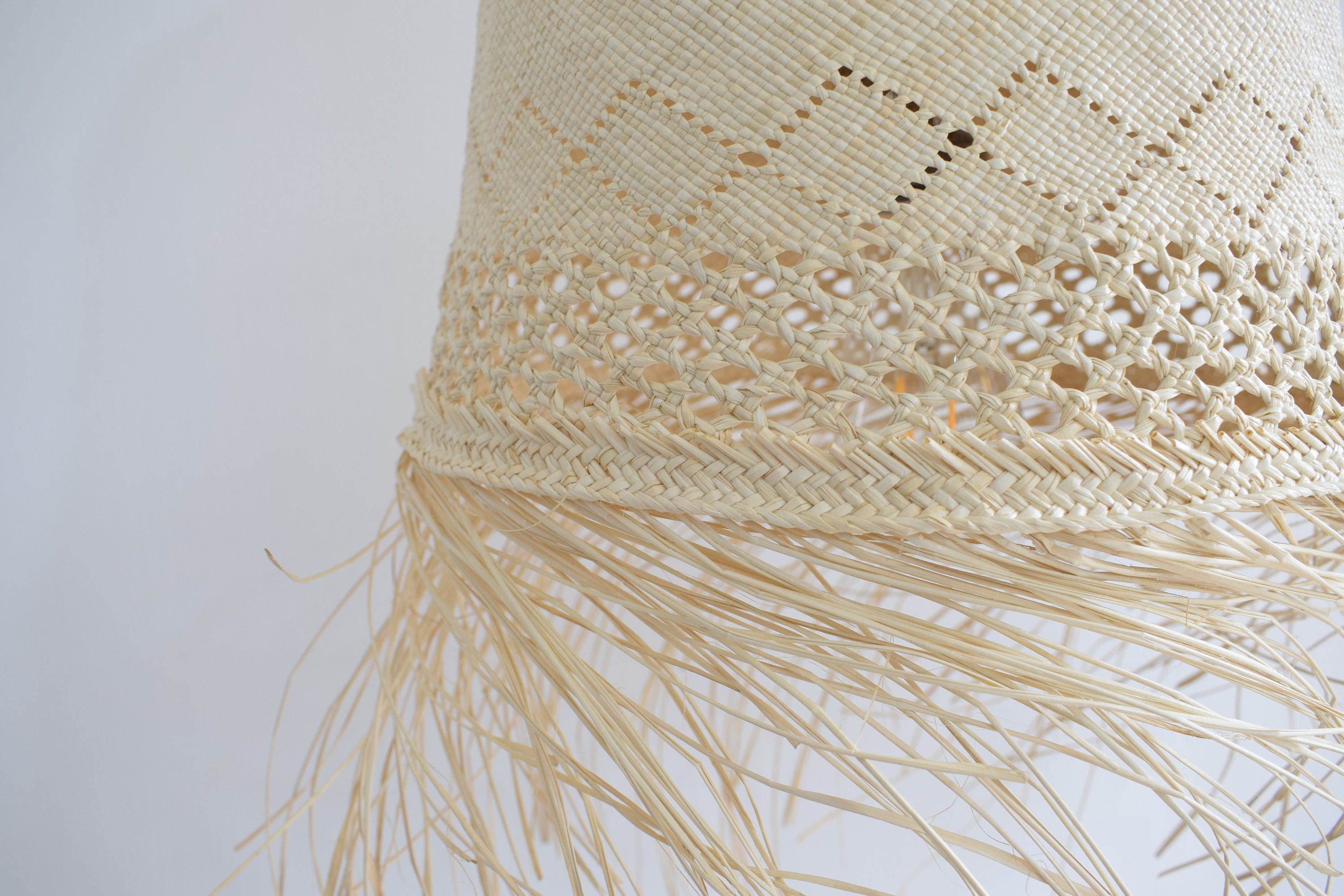 Straw Hanging Light Woven Natural Lamp Home Decor Lamp Lamp Etsy