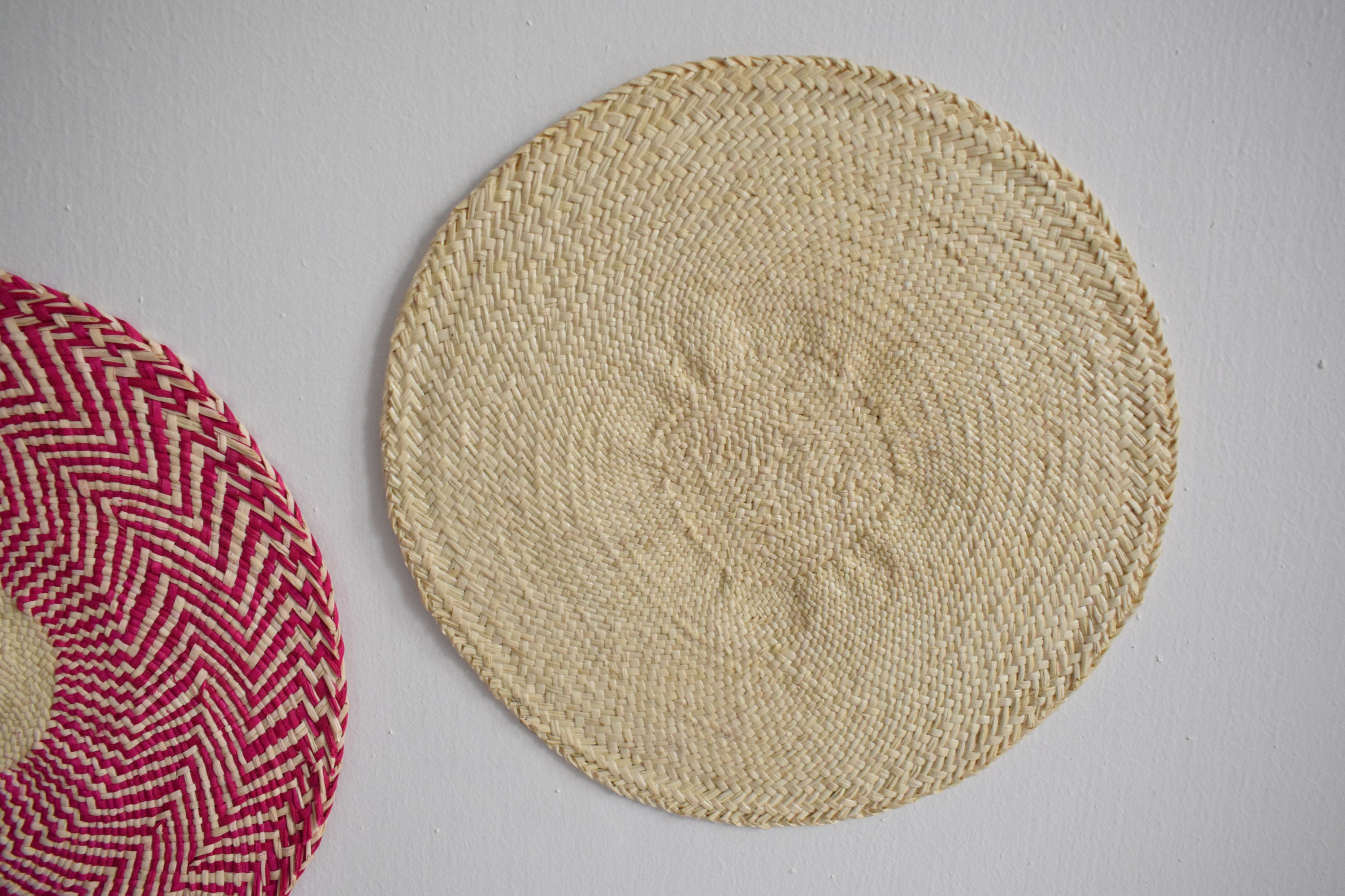 Straw Wall Hanging Decorative Wall Handwoven Wall Art Boho Etsy UK