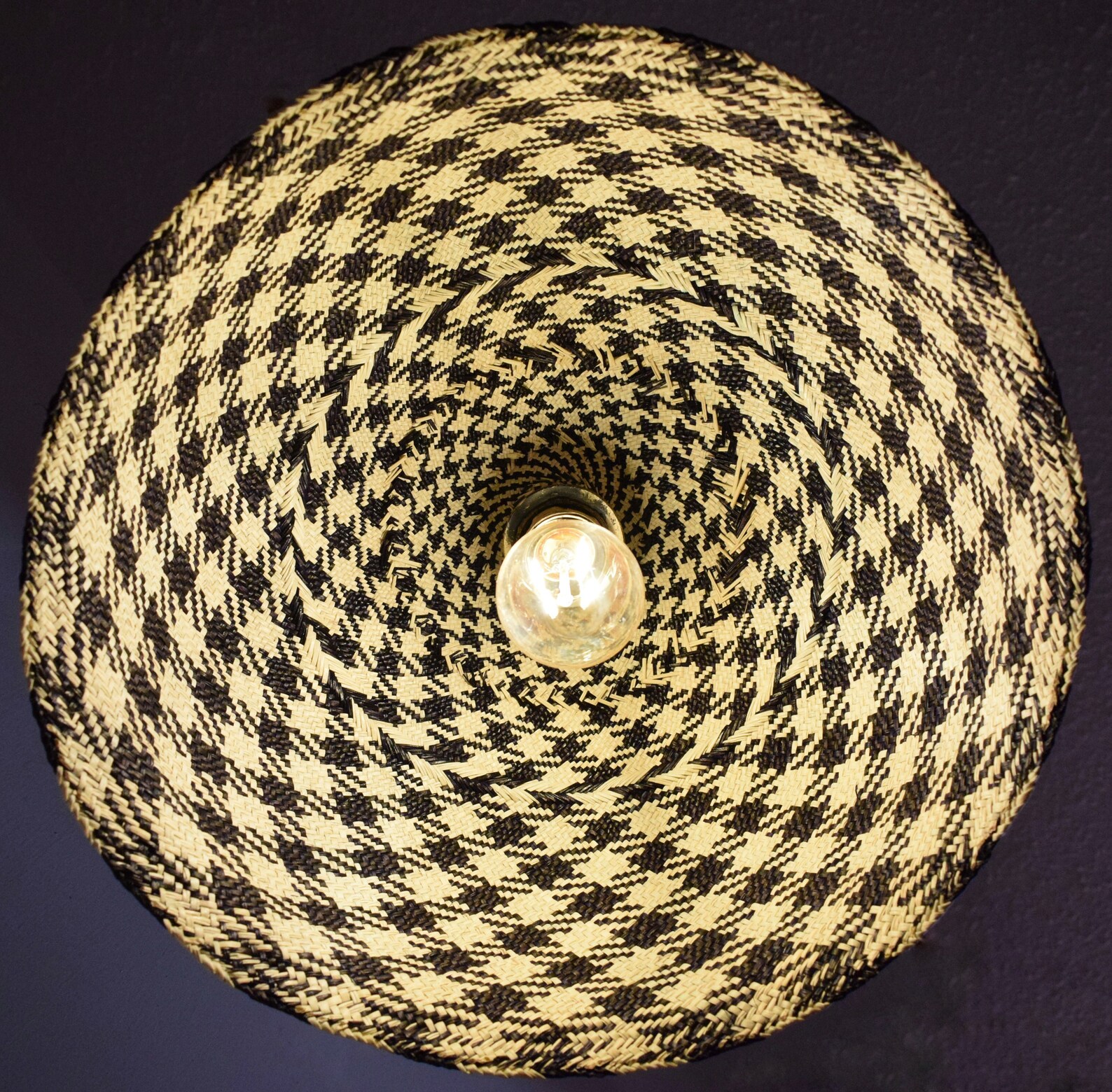 Straw lamp shade Natural hanging chandelier boho light Lamp | Etsy