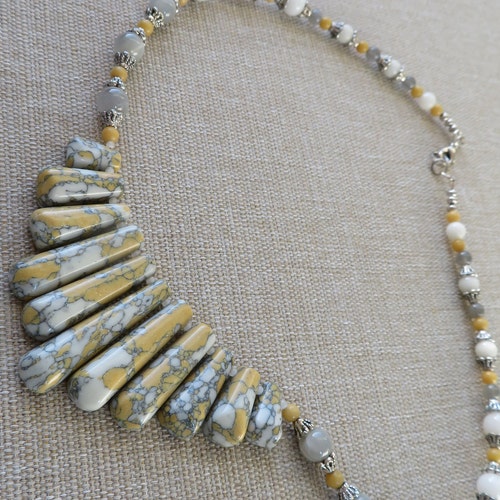 Turquoise, Moonstone & Jade Necklace shops
