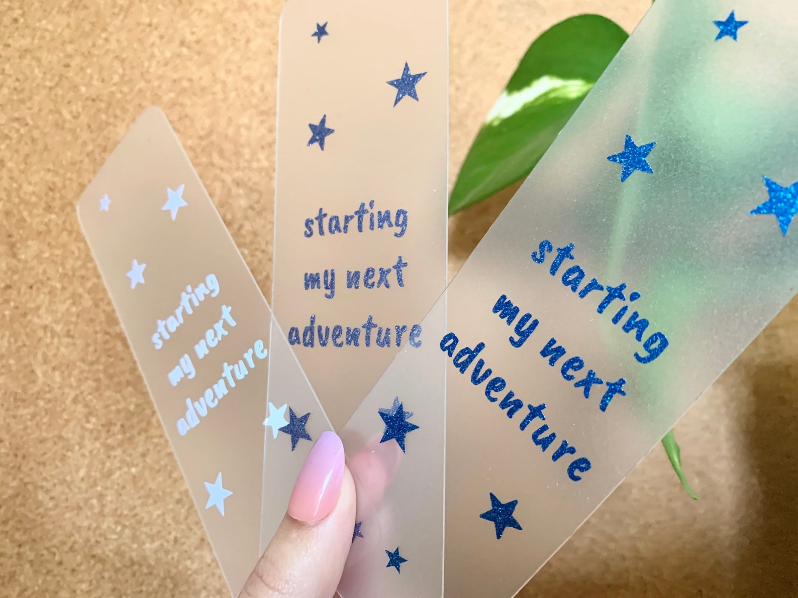 Translucent Bookmark Holographic Bookmark Glitter Bookmark Etsy