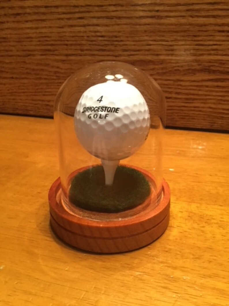 Golf Ball Glass Dome Display Case Etsy