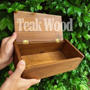Wooden Box for STORAGE with LID, Big TEAK Wooden Box, A Perfect Large Wooden Box for Decorations, New Wooden Box with Antique & Vintage Look