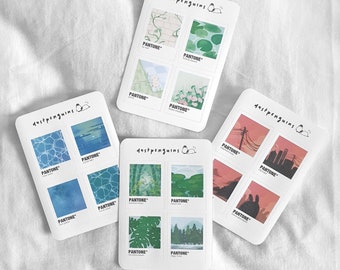 purple pantone moons sticker sheet etsy