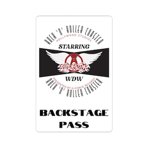 Rock n Roller Coaster Sticker | Backstage Pass Decal for Music Fans | WDW Hollywood Studios Ride Inspired Vinyl Sticker