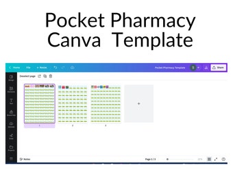 Printable Pocket Pharmacy Canva Template Labels