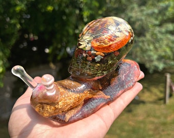 Custom Snail Statue, Earthy Shelf Decor, Aesthetic Room Decor, Cottagecore, Boho Decor, Snail Art