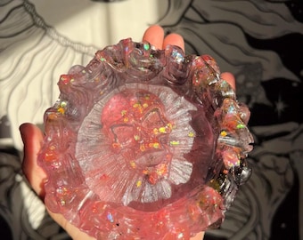 Custom Skull Ashtray, Skeleton Ashtray, Grunge Decor, Personalized Gifts