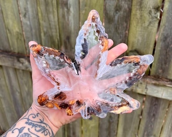 Custom Ashtray, Pot Leaf Ashtray, Stoner Decor, Large Ashtray, Aesthetic Room Decor, Personalized Gifts