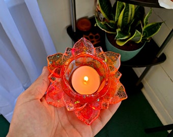 Lotus Flower dish, Tea Light Holder, Ring Dish, Earthy Room Decor